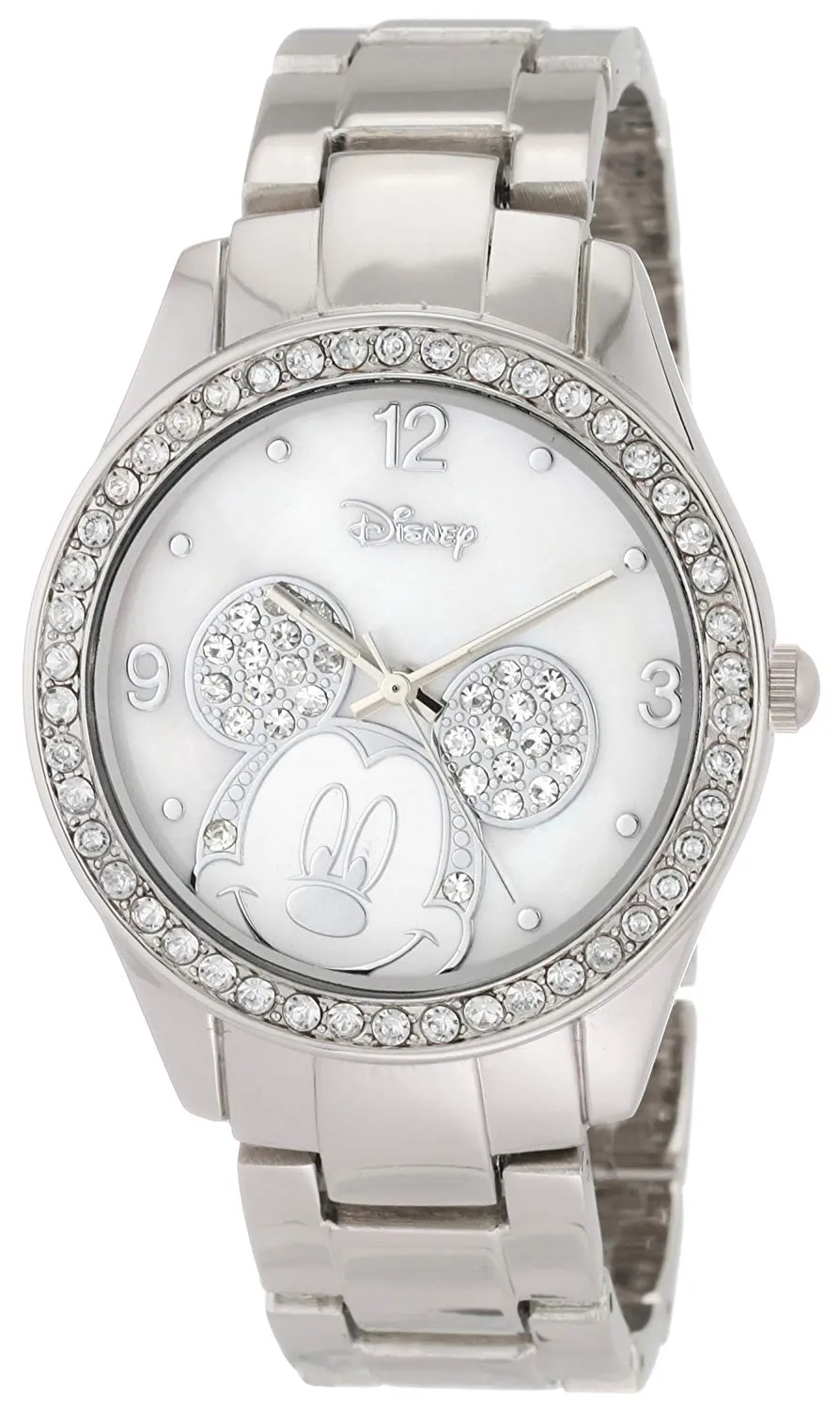Disney MK2128 - Reloj de brazalete para mujer, diseño de Mickey Mouse, con vidriantes, color plateado
