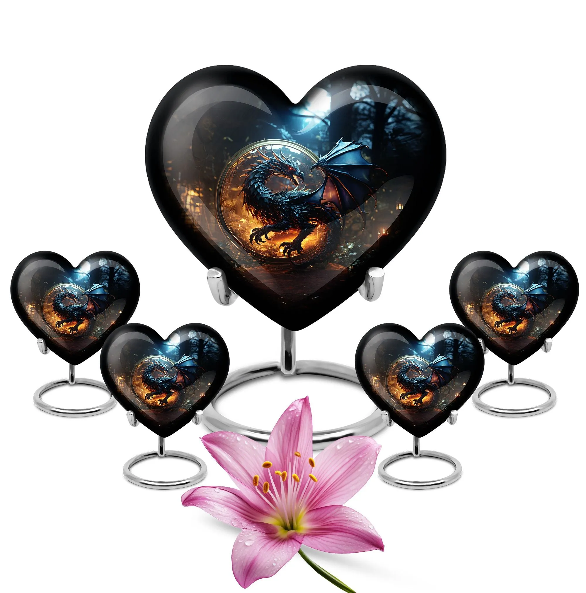 Dragon Enchanted Globe - Dragon Urns Funeral Large Cremation Urns