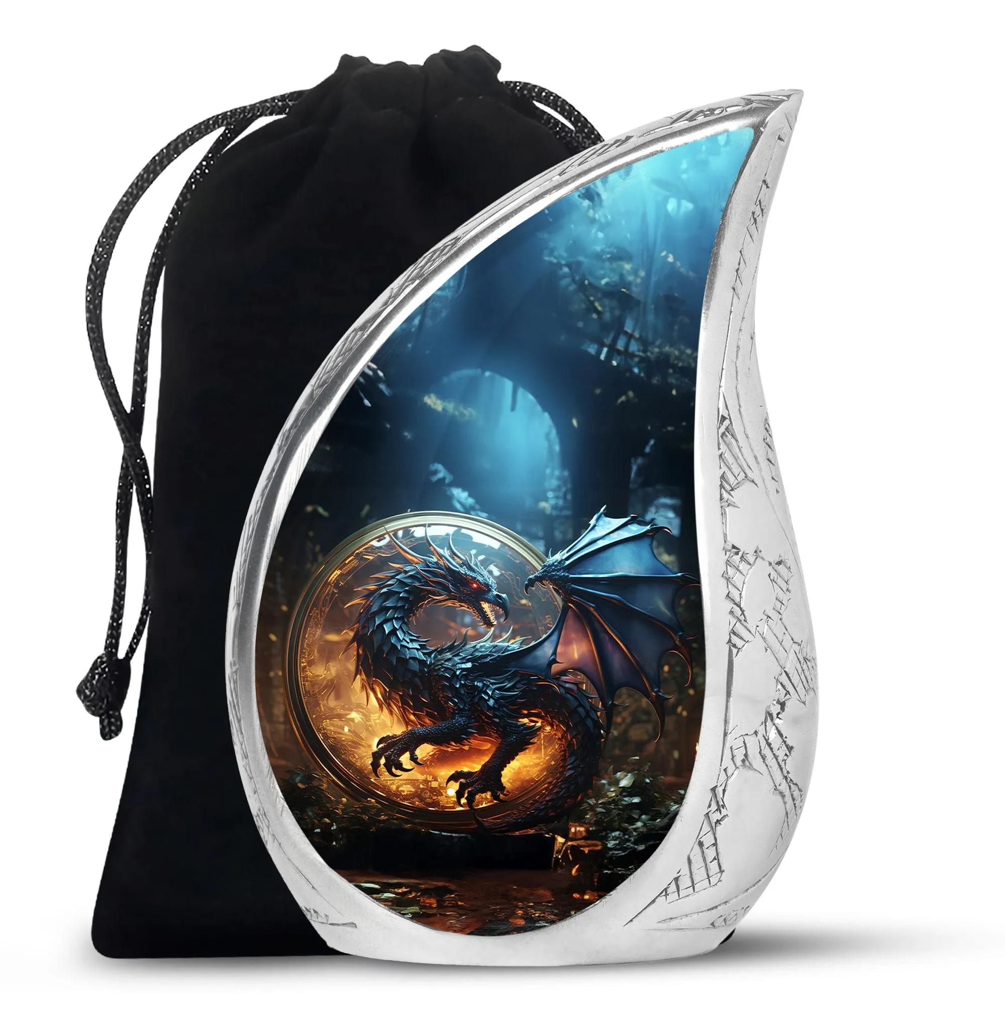 Dragon Enchanted Globe - Dragon Urns Funeral Large Cremation Urns
