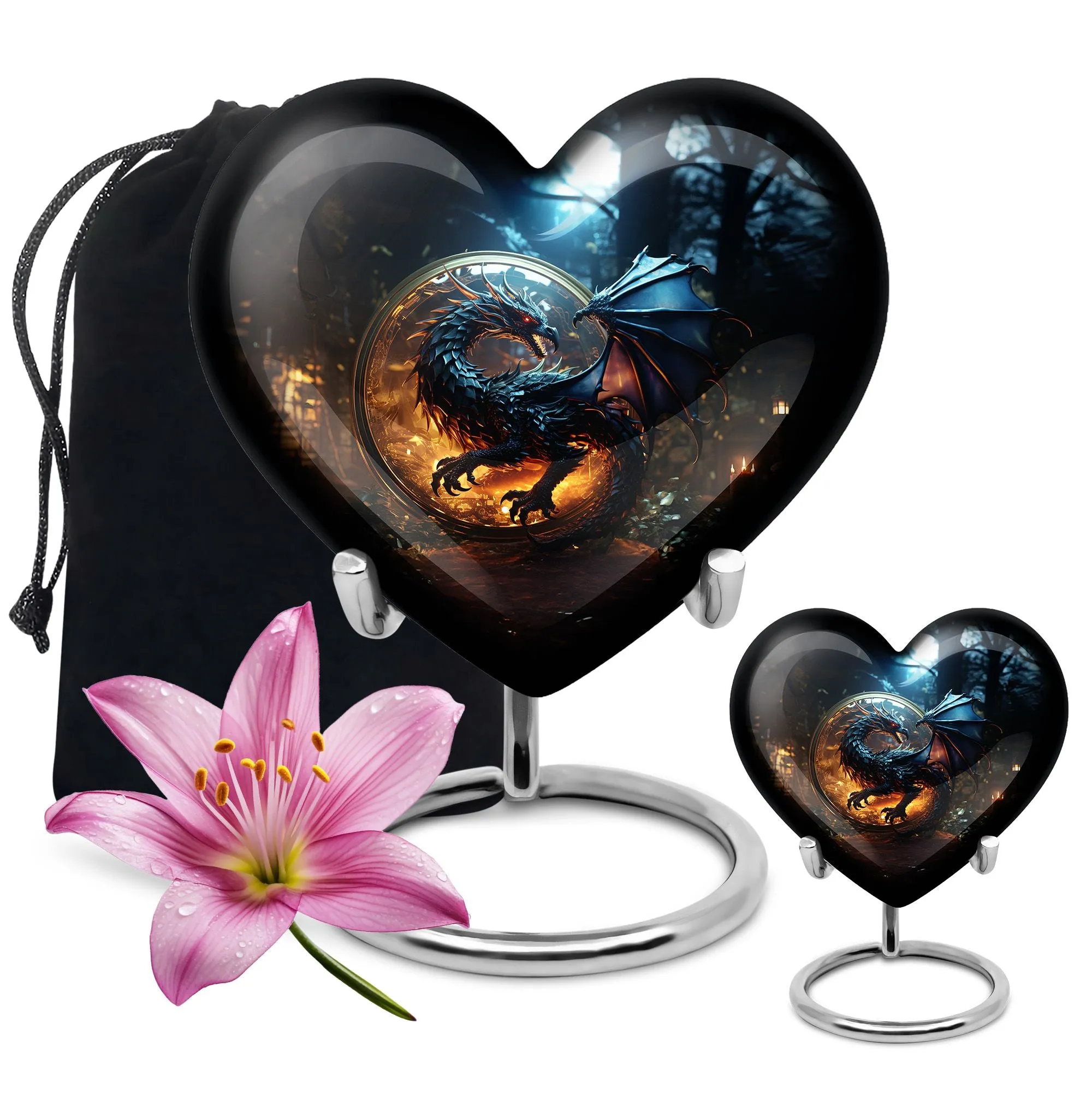 Dragon Enchanted Globe - Dragon Urns Funeral Large Cremation Urns