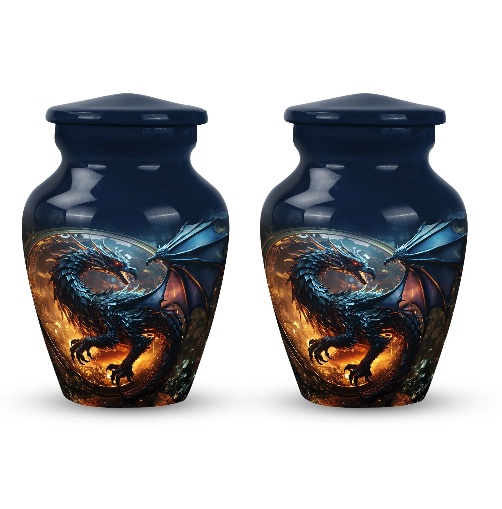 Dragon Enchanted Globe - Dragon Urns Funeral Large Cremation Urns