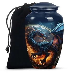 Dragon Enchanted Globe - Dragon Urns Funeral Large Cremation Urns