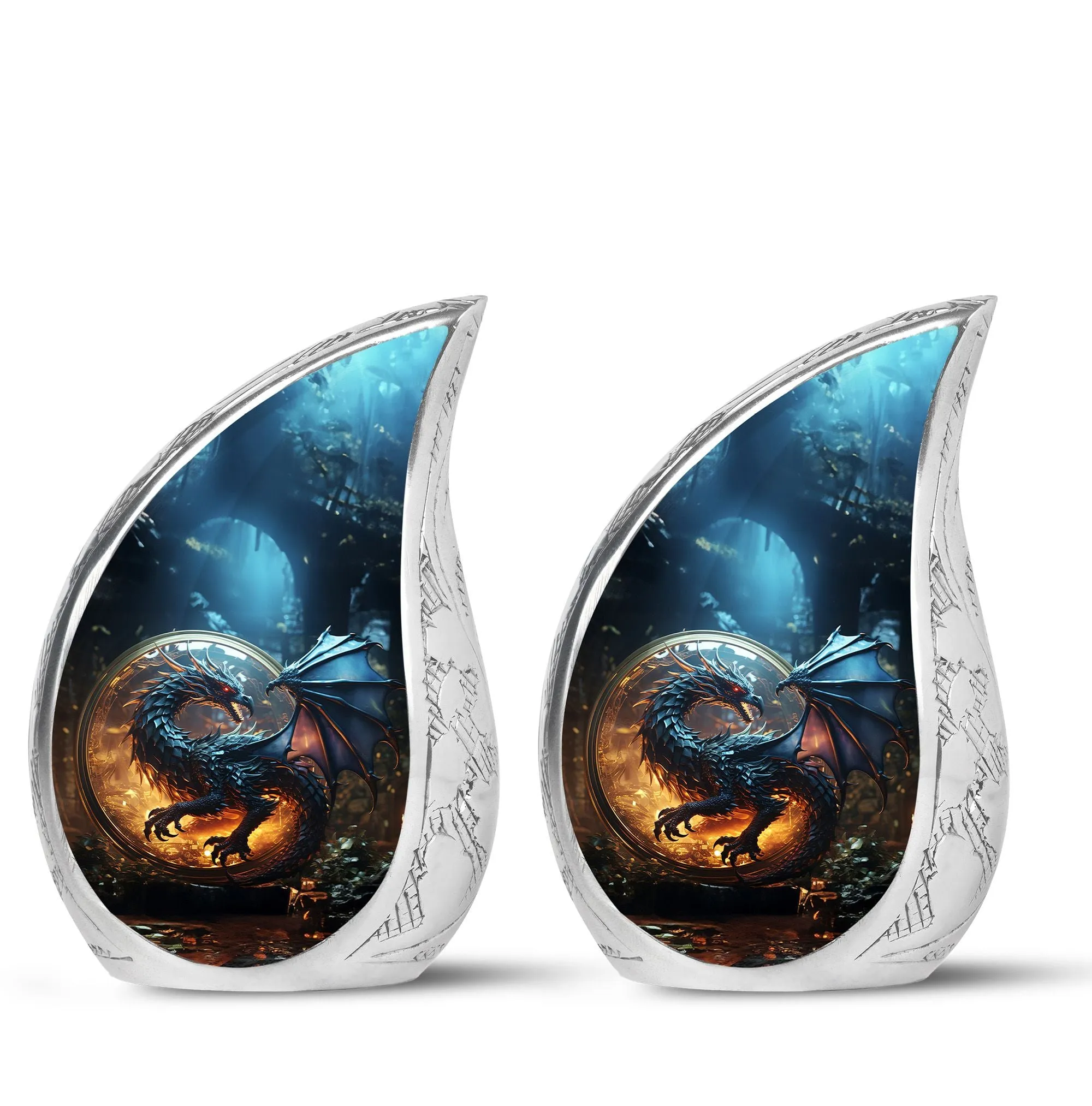 Dragon Enchanted Globe - Dragon Urns Funeral Large Cremation Urns