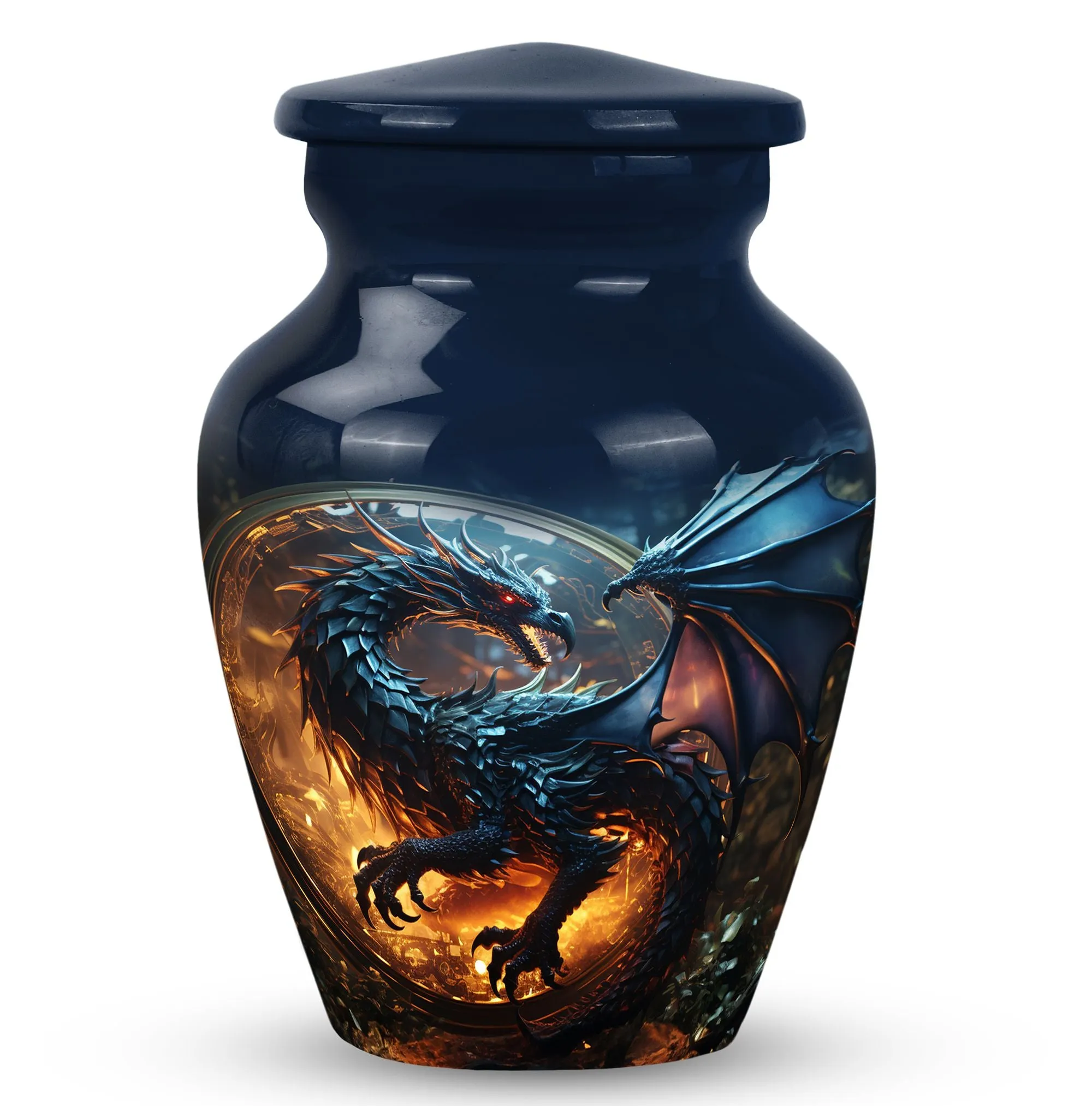 Dragon Enchanted Globe - Dragon Urns Funeral Large Cremation Urns