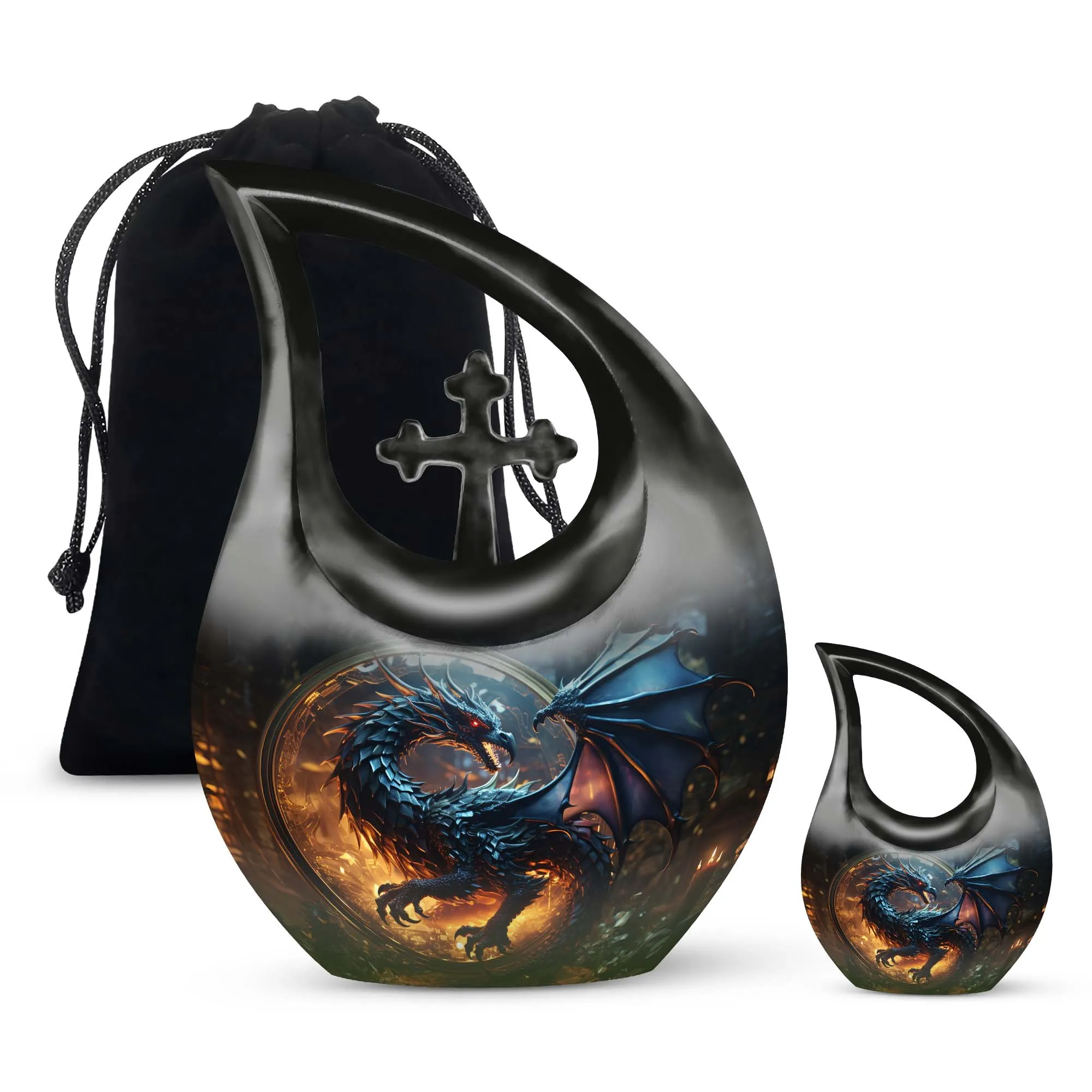 Dragon Enchanted Globe - Dragon Urns Funeral Large Cremation Urns
