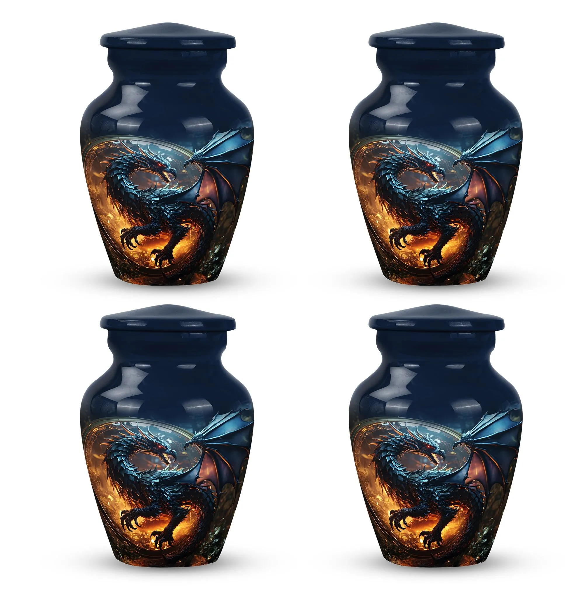 Dragon Enchanted Globe - Dragon Urns Funeral Large Cremation Urns