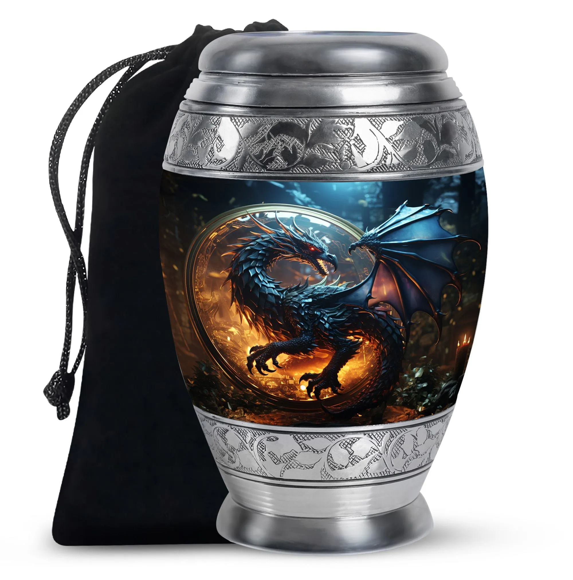 Dragon Enchanted Globe - Dragon Urns Funeral Large Cremation Urns