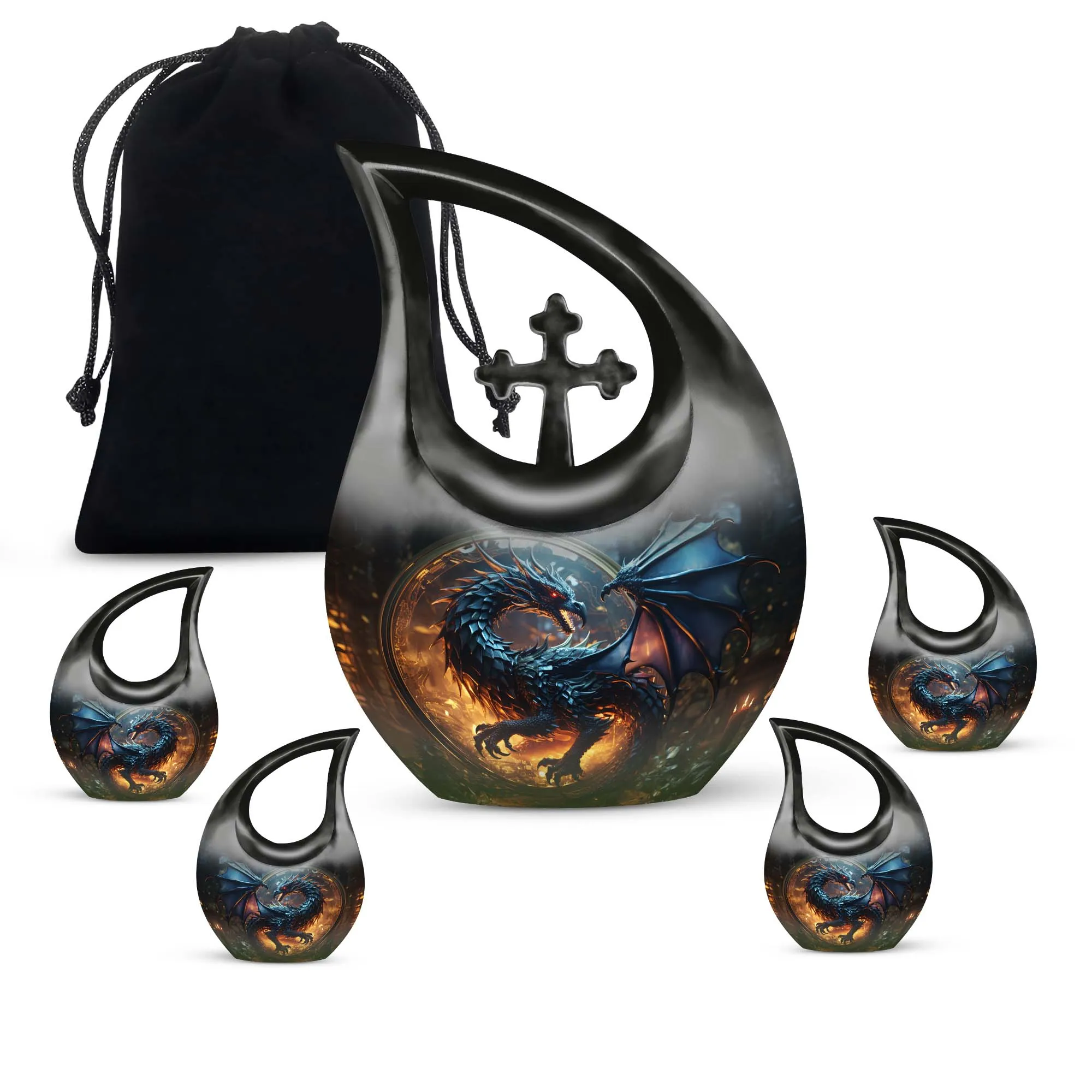Dragon Enchanted Globe - Dragon Urns Funeral Large Cremation Urns