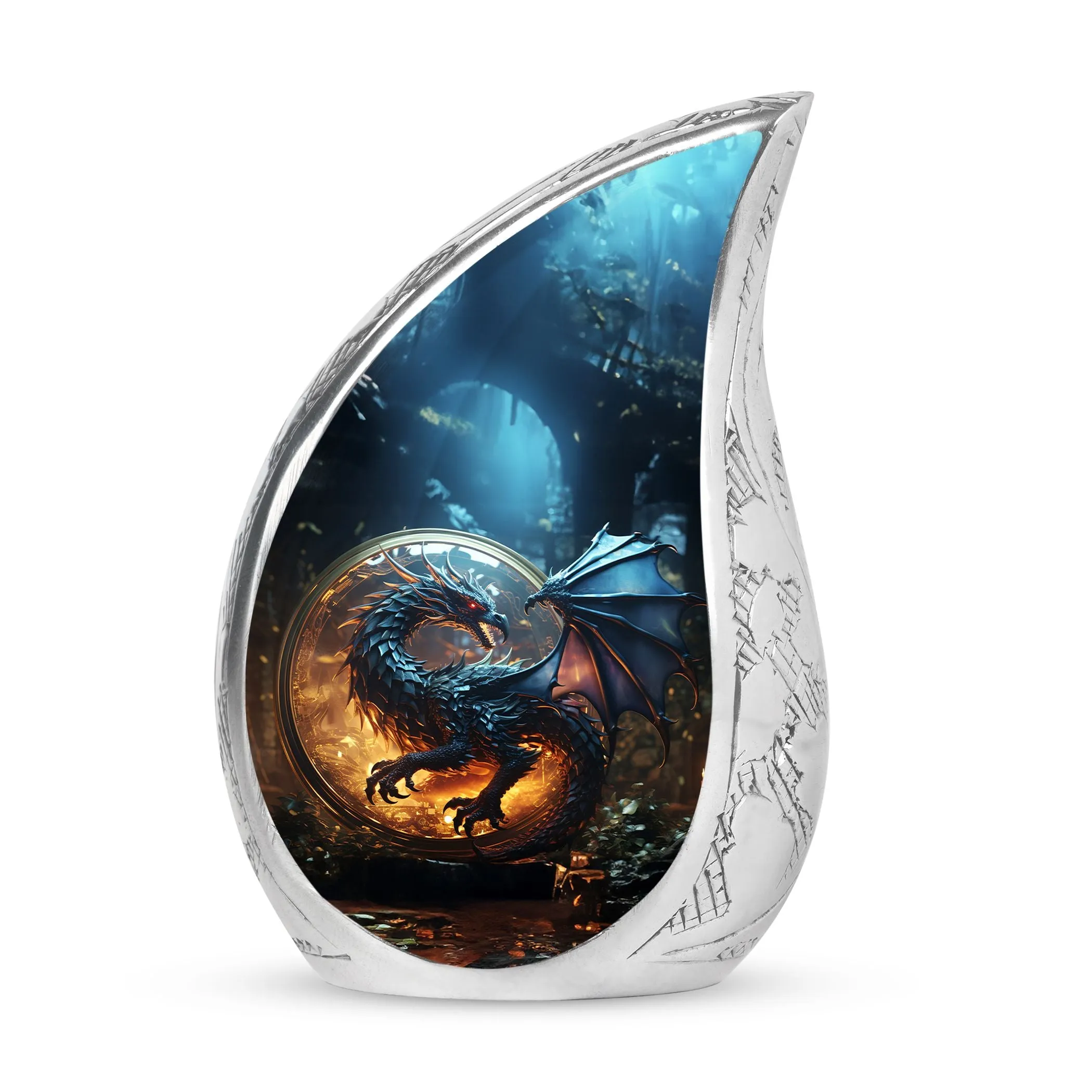 Dragon Enchanted Globe - Dragon Urns Funeral Large Cremation Urns