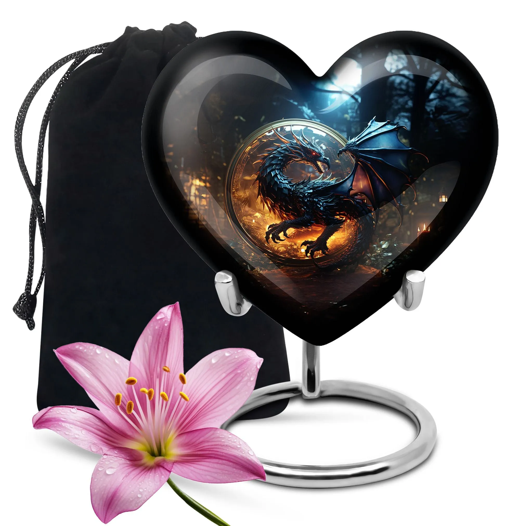 Dragon Enchanted Globe - Dragon Urns Funeral Large Cremation Urns