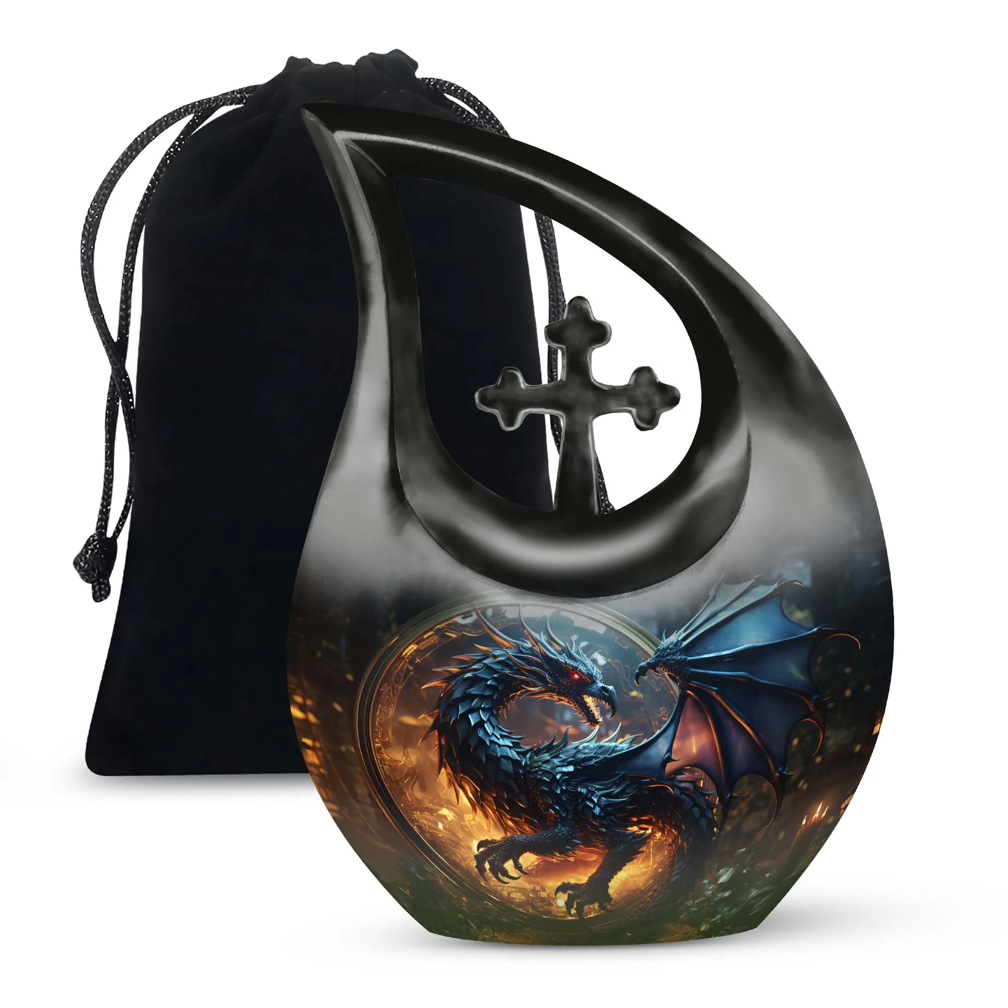 Dragon Enchanted Globe - Dragon Urns Funeral Large Cremation Urns