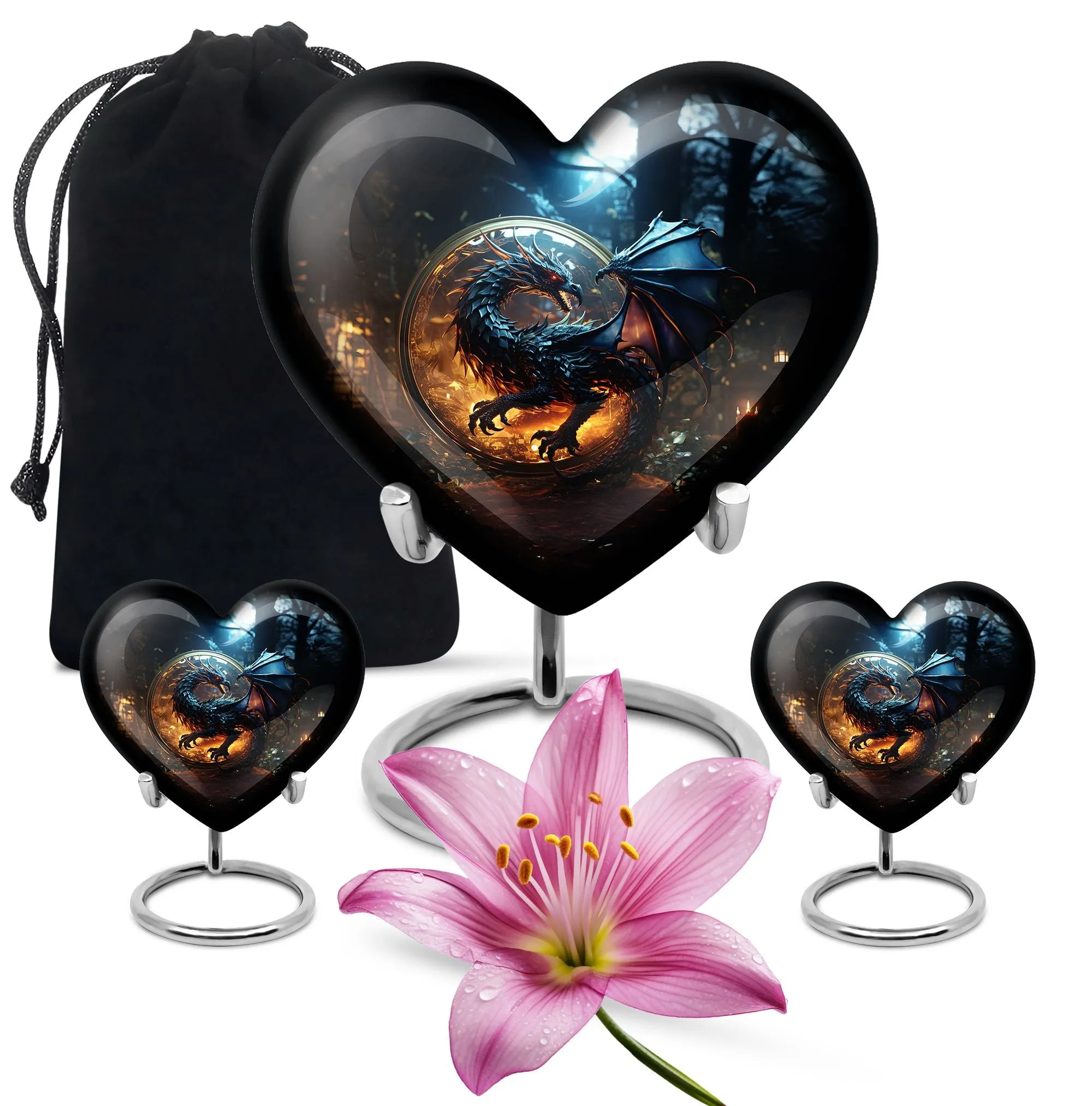 Dragon Enchanted Globe - Dragon Urns Funeral Large Cremation Urns