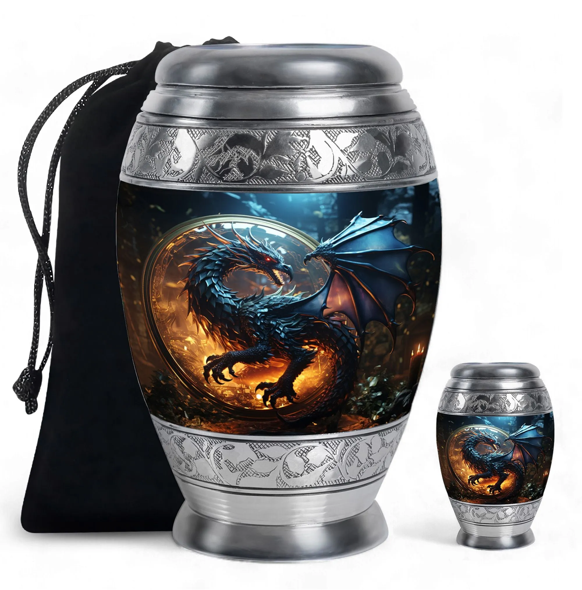 Dragon Enchanted Globe - Dragon Urns Funeral Large Cremation Urns