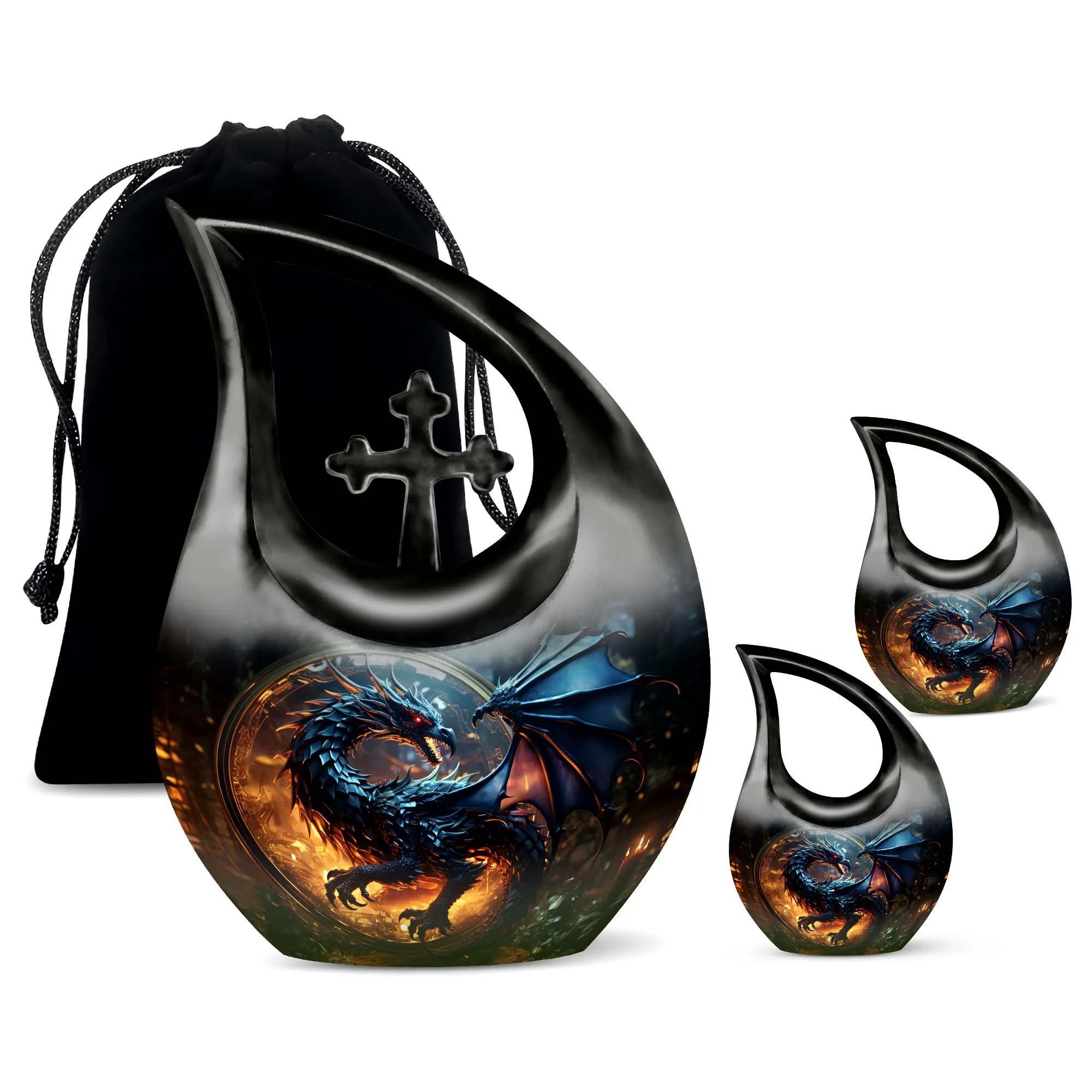 Dragon Enchanted Globe - Dragon Urns Funeral Large Cremation Urns