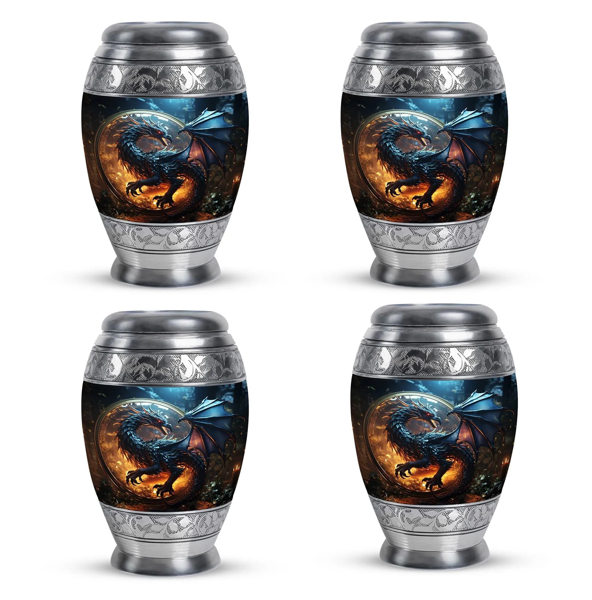 Dragon Enchanted Globe - Dragon Urns Funeral Large Cremation Urns