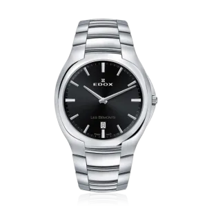 EDOX SWISS MADE 56003-3-NIN LES BÉMONTS ULTRA SLIM DATE MEN