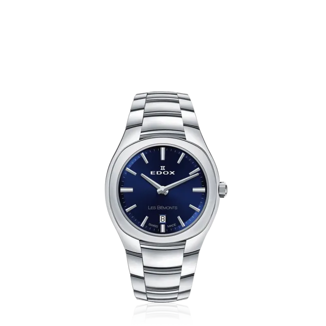 EDOX SWISS MADE 57004-3-BUIN LES BÉMONTS ULTRA SLIM DATE WOMEN