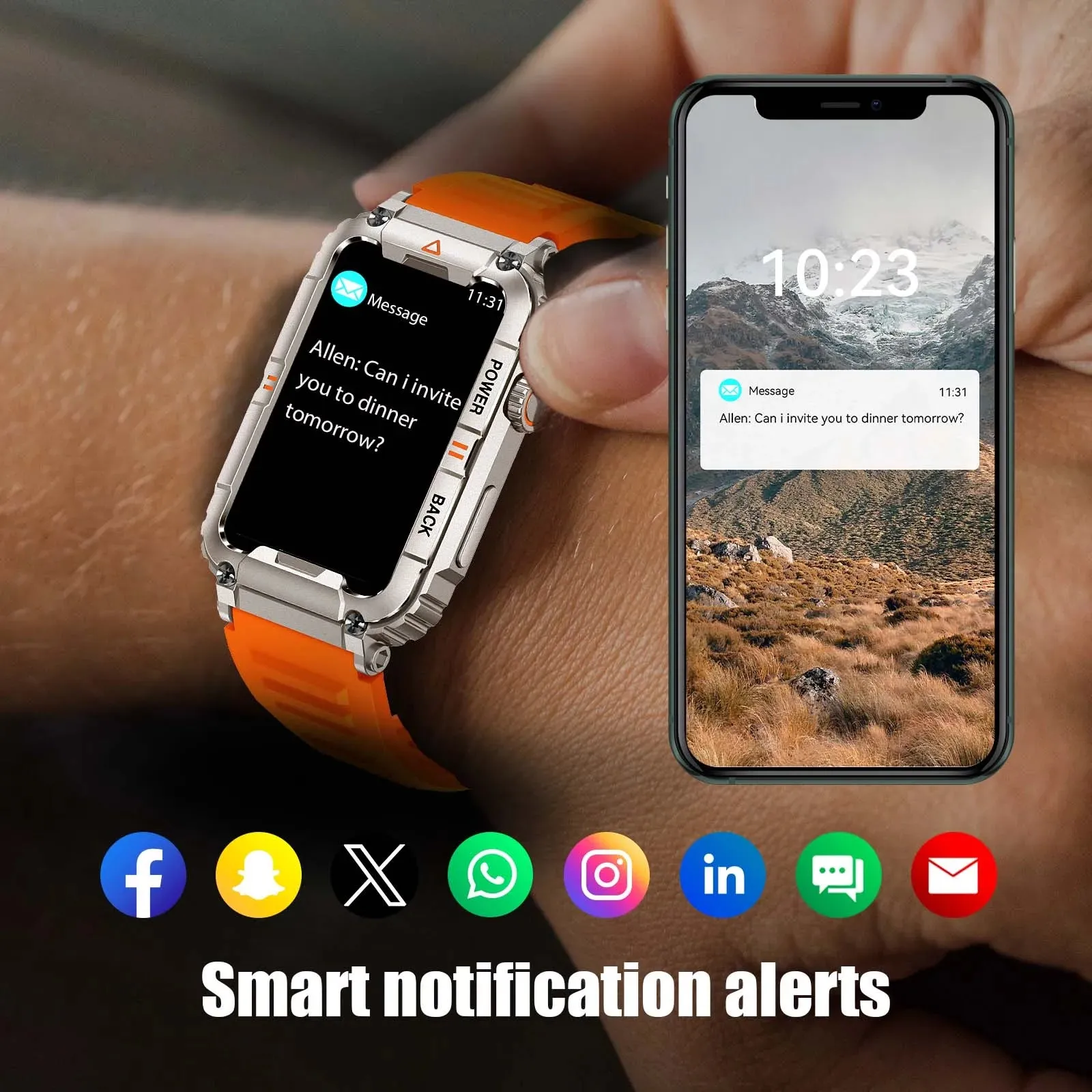 EIGIIS New Military Smart Watch 100  Sports Modes Health Monitor Bluetooth Call IP67 Waterproof Men Women For IOS Android KR88