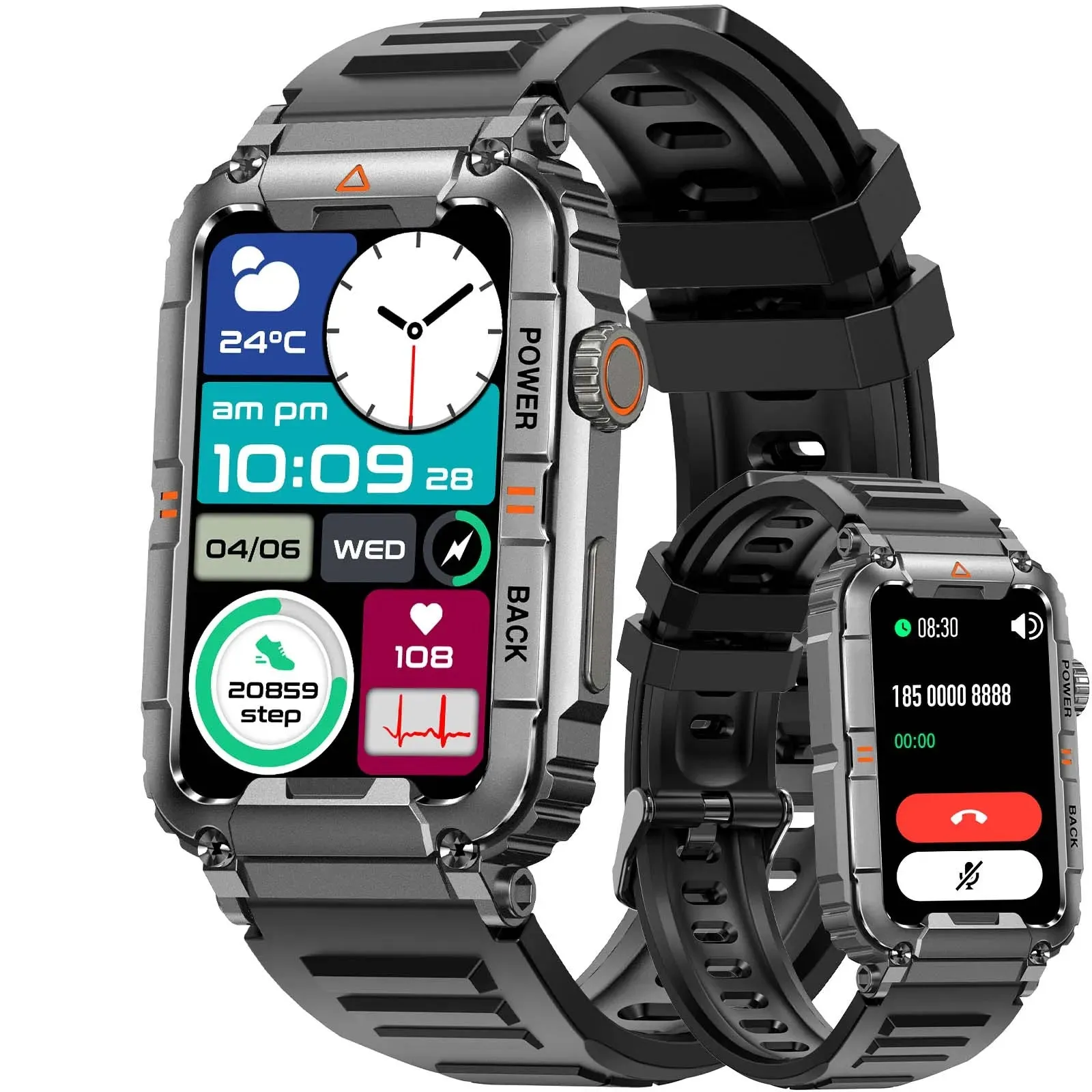 EIGIIS New Military Smart Watch 100  Sports Modes Health Monitor Bluetooth Call IP67 Waterproof Men Women For IOS Android KR88