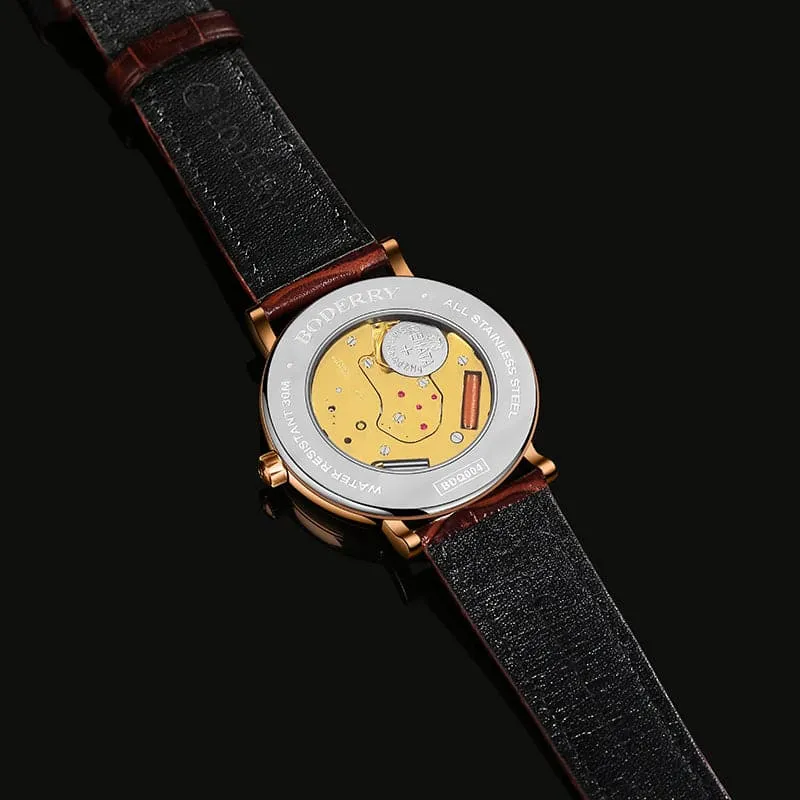 ELEGANT - Swiss Quartz Movement Watch | Rose Gold & Blue Dial