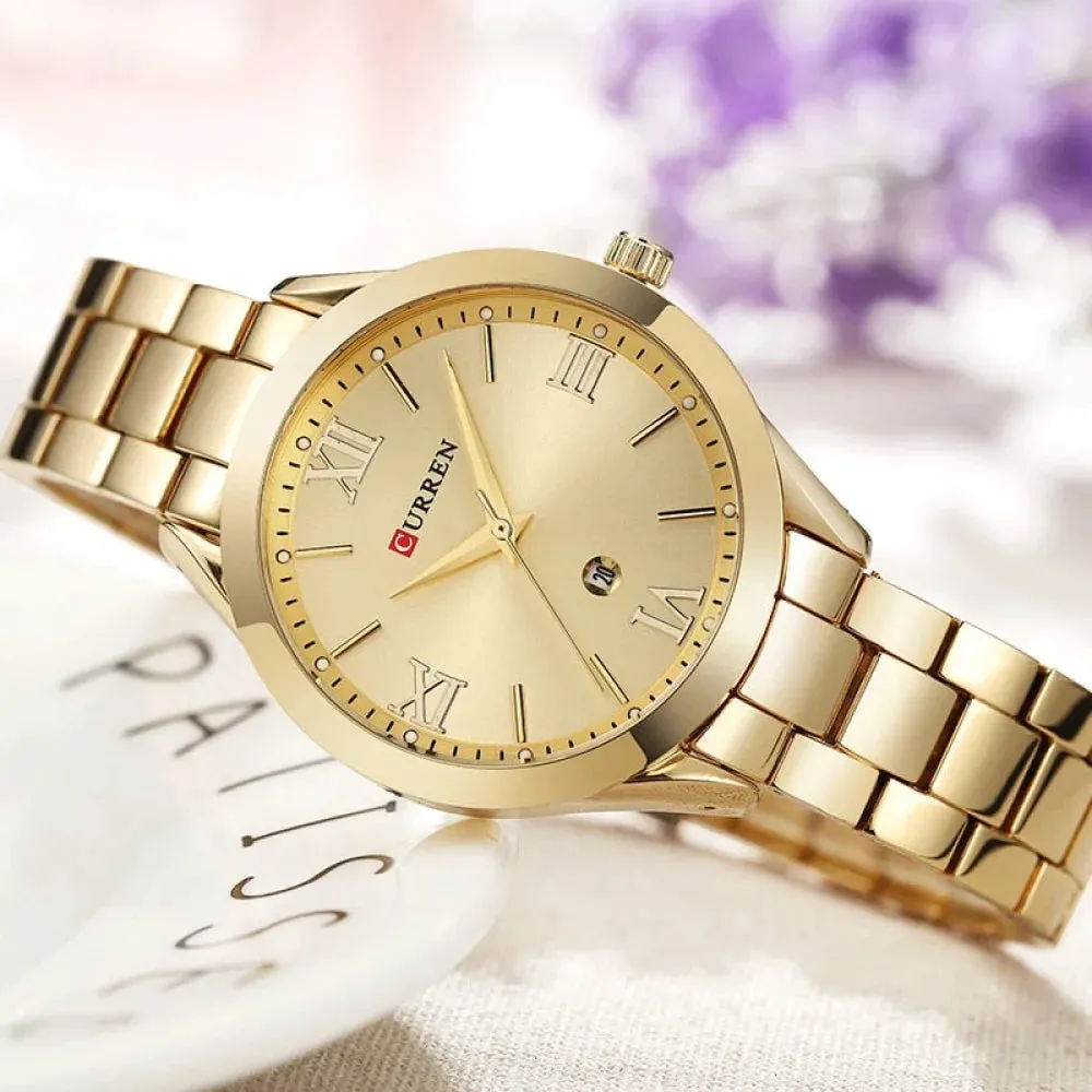 Fashion Design Gold Bracelet Wristwatches for Women