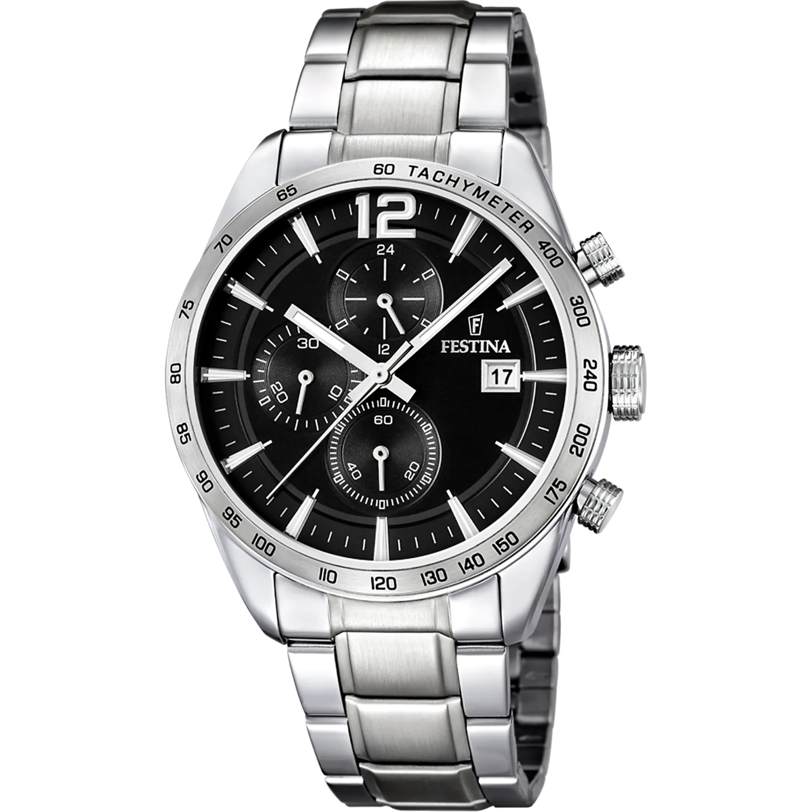 Festina Men's Chrono Black Dial Watch