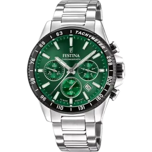 Festina Men's Chrono Green Dial Watch