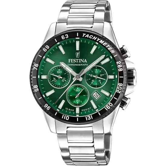 Festina Men's Chrono Green Dial Watch