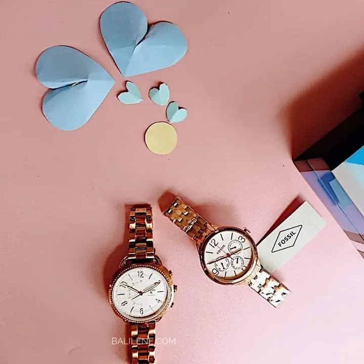 Fossil FTW1208 Hybrid Q Accomplice Rosegold Tone Stainless Steel Smartwatch
