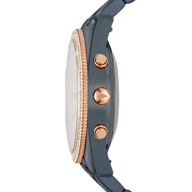 Fossil FTW5017 Hybrid Smartwatch Q Scarlette Two Tone Blue-Rose Gold Watch