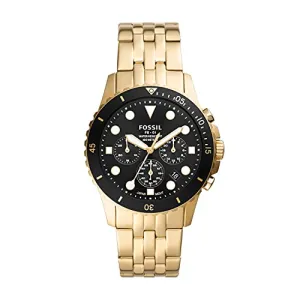 Fossil Men's FB-01 Quartz Stainless Steel Chronograph Watch, Color: Gold (Model: FS5836)