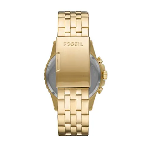 Fossil Men's FB-01 Quartz Stainless Steel Chronograph Watch, Color: Gold (Model: FS5836)