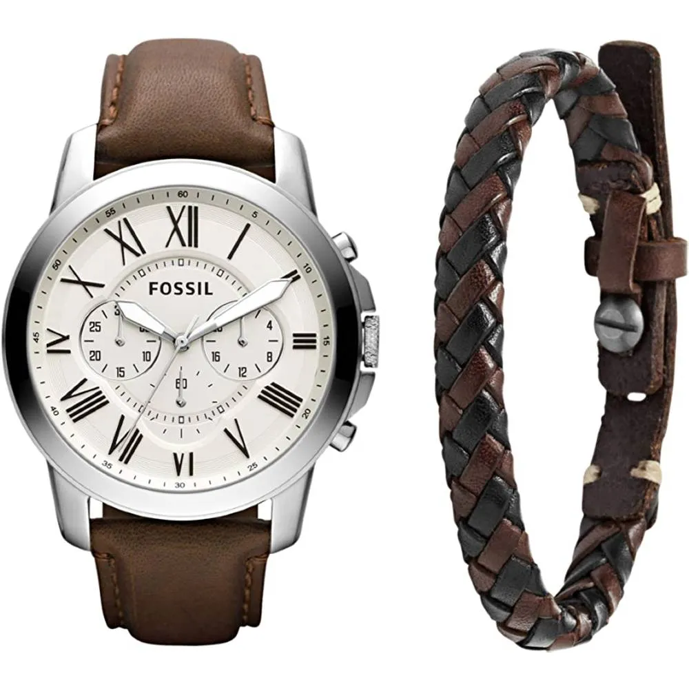 Fossil Men's Grant Stainless Steel Quartz Chronograph Watch | Multiple Colors