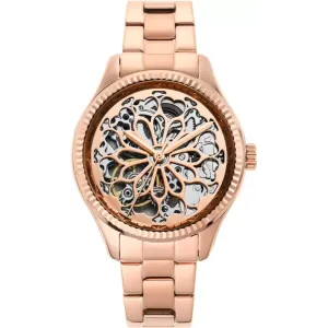Fossil Rye Rose Gold Stainless Steel Rose Gold Dial Automatic Watch for Ladies - BQ3754