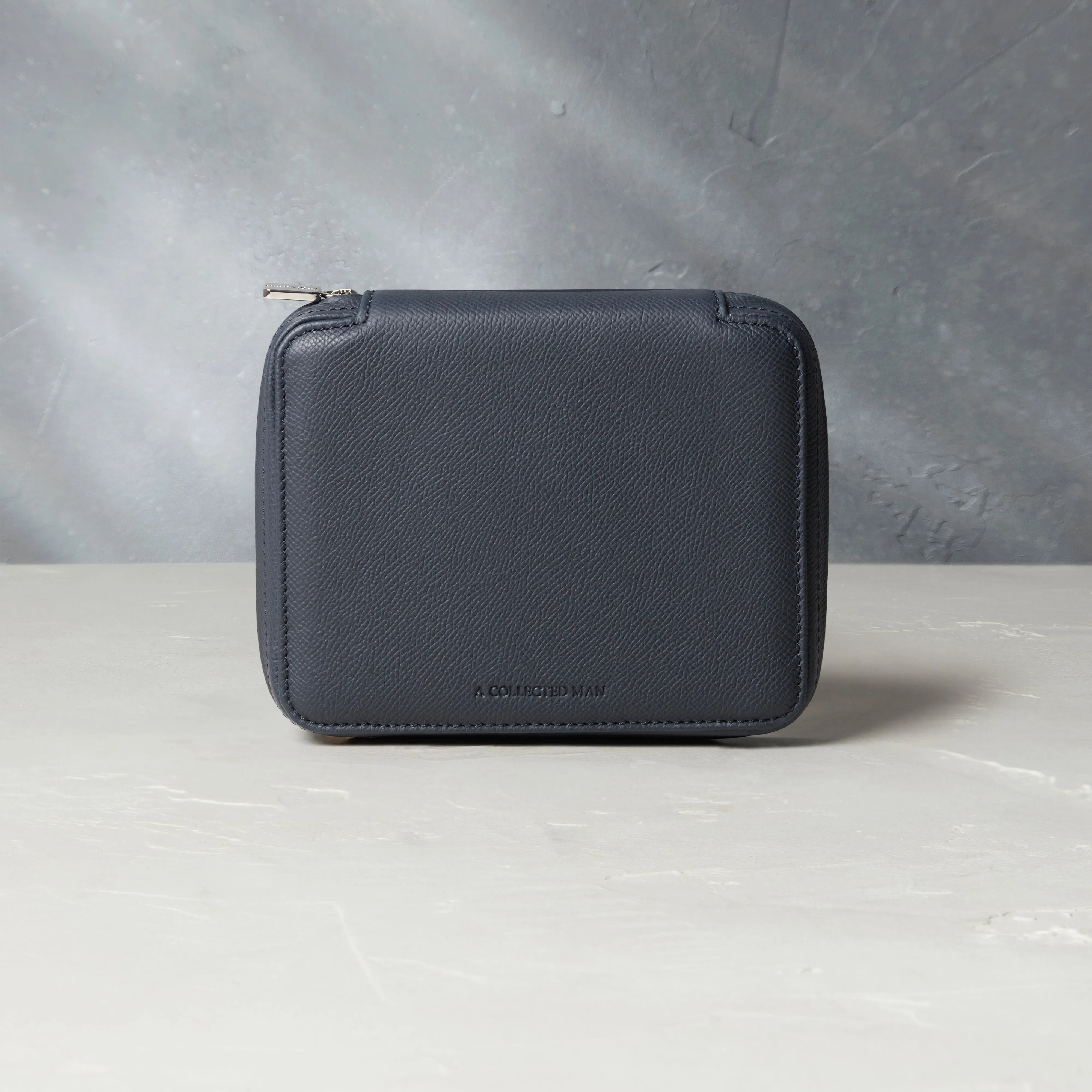 four-watch folio, grained leather