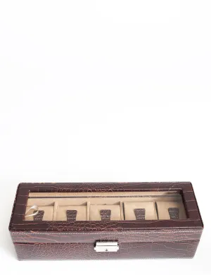 Friedrich23 watches holder Le Croc 5 seats Brown 96481-3