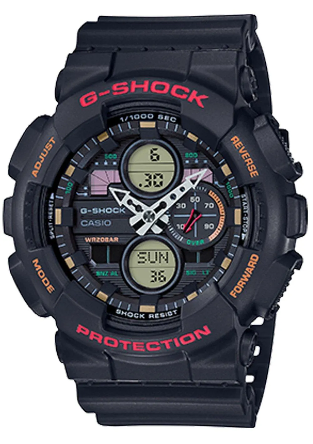 G-Shock Analog-Digital Black Men's Watch GA140-1A4