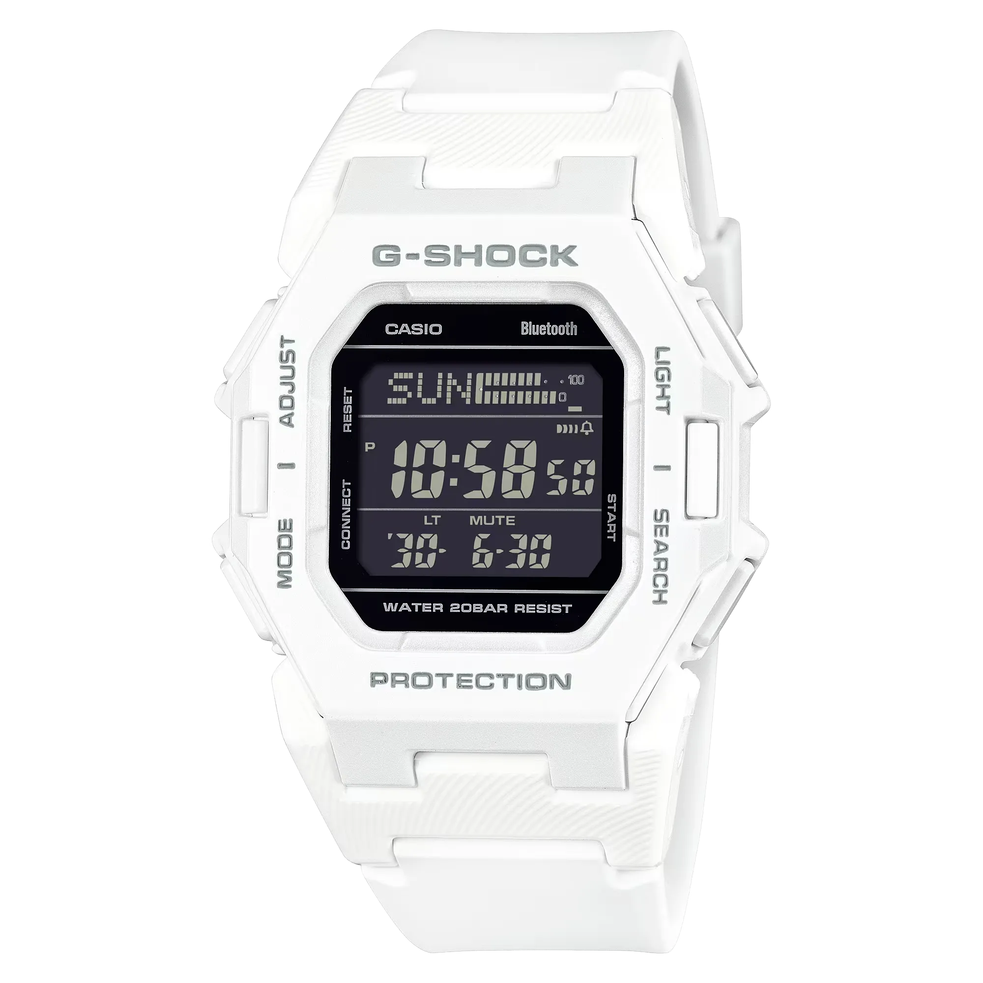 G-Shock Digital 41.5mm White-Black Men's Watch GDB500-7