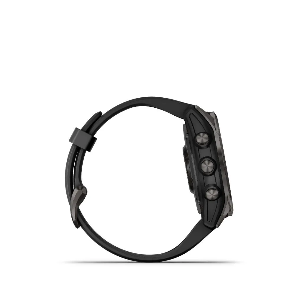 Garmin Fenix 7S Sapphire Solar (Carbon Grey DLC Titanium with Black Band)