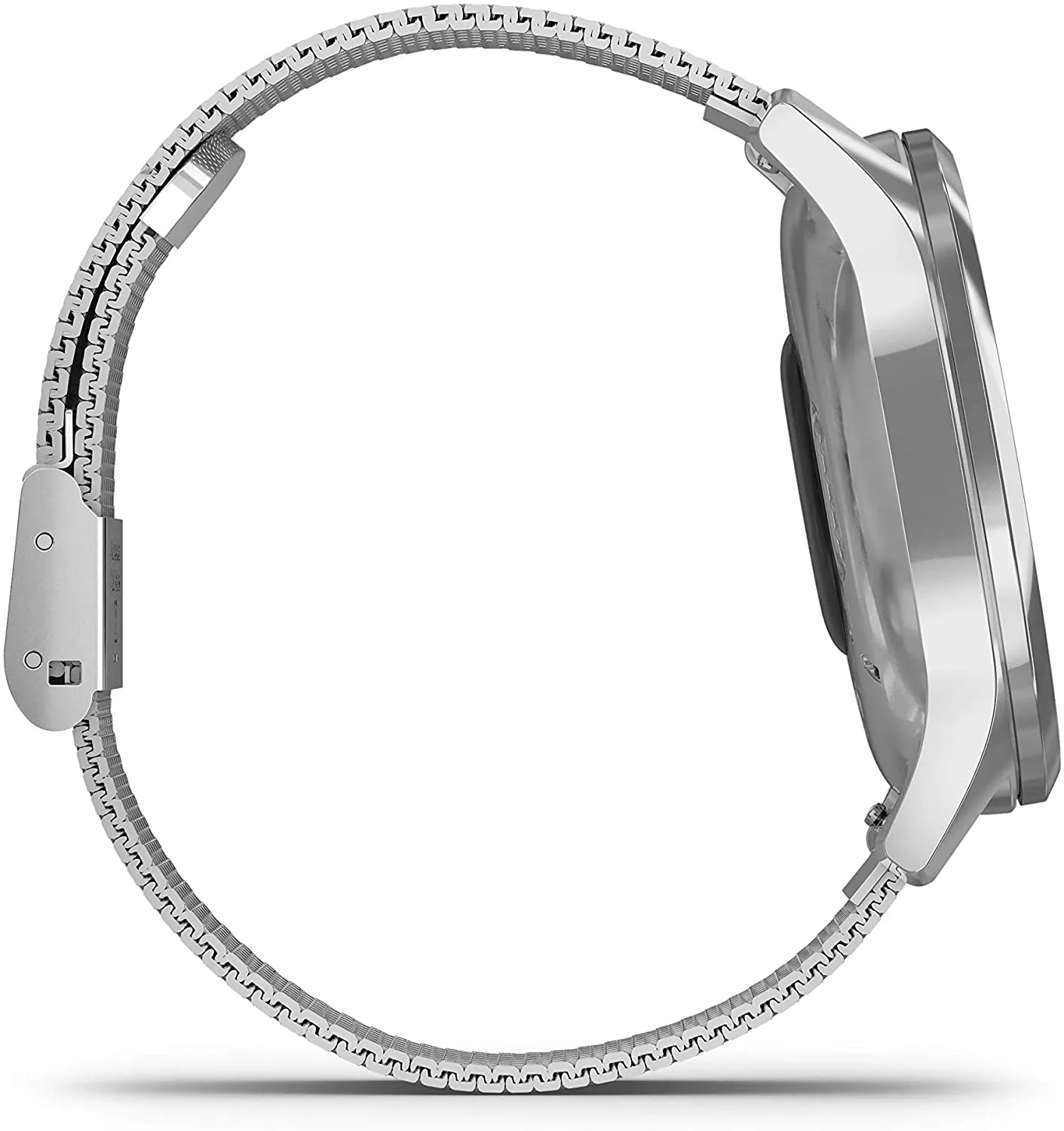 Garmin Vivomove 3 Luxe, Hybrid Smartwatch with Included Wearable4U Ultimate Black Earbuds with Charging PowerBank Case Bundle (Silver/Black, Milanese)
