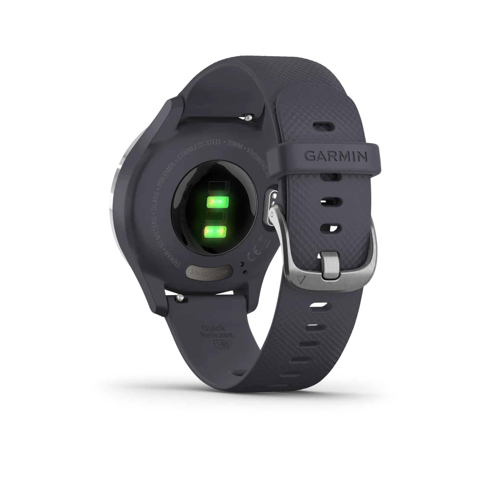 Garmin Vivomove 3S Hybrid Smartwatch and Wearable4U Power Pack Bundle (Granite Blue/Silver)