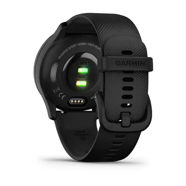 Garmin Vivomove Sport Smart Watch with Silicone Band - Black | 49-GAR-010-02566-00