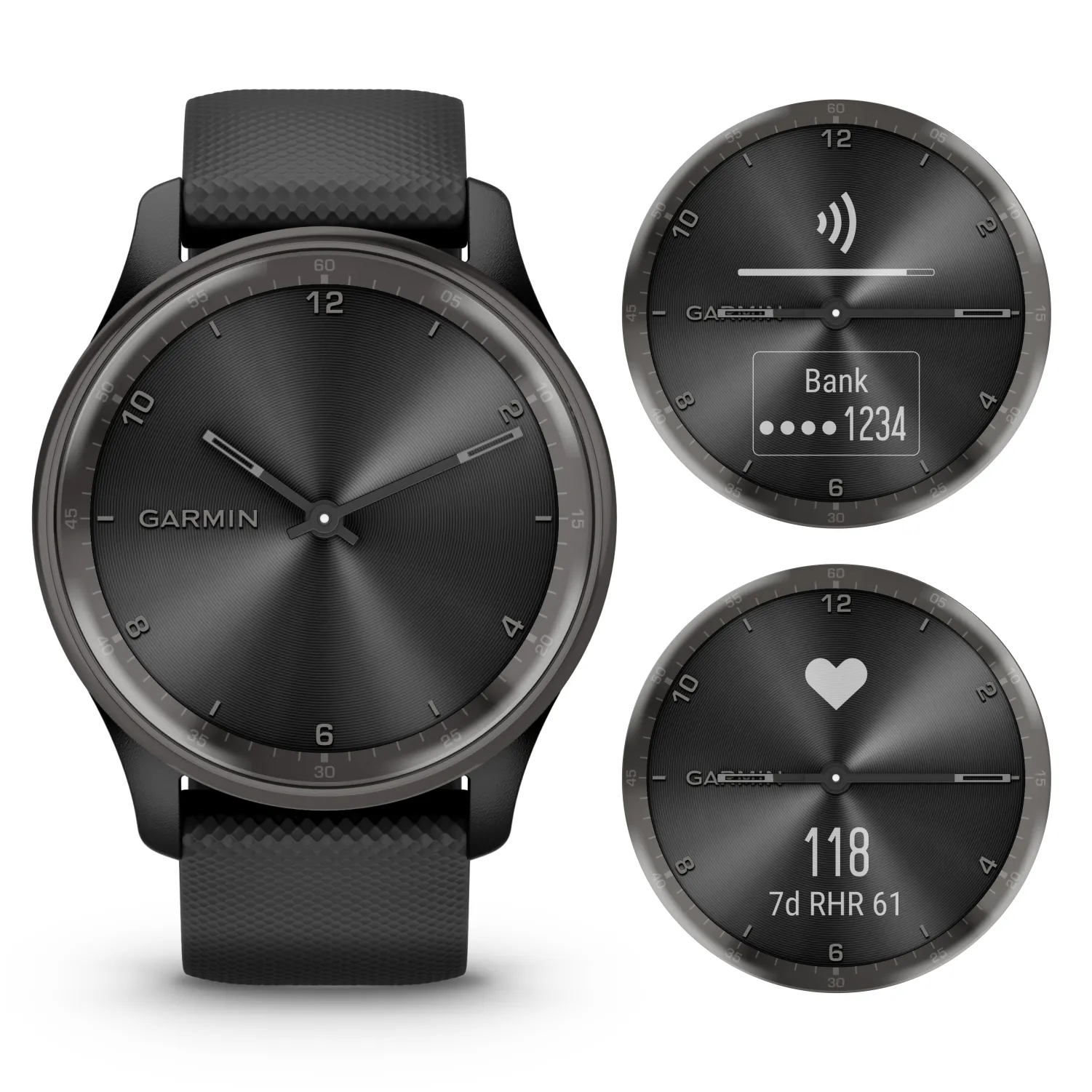 Garmin vivomove Trend 40 mm Hybrid Smartwatch, Hybrid Watch - 2023 Unisex Stylish Analog Fitness Watch with Touchscreen