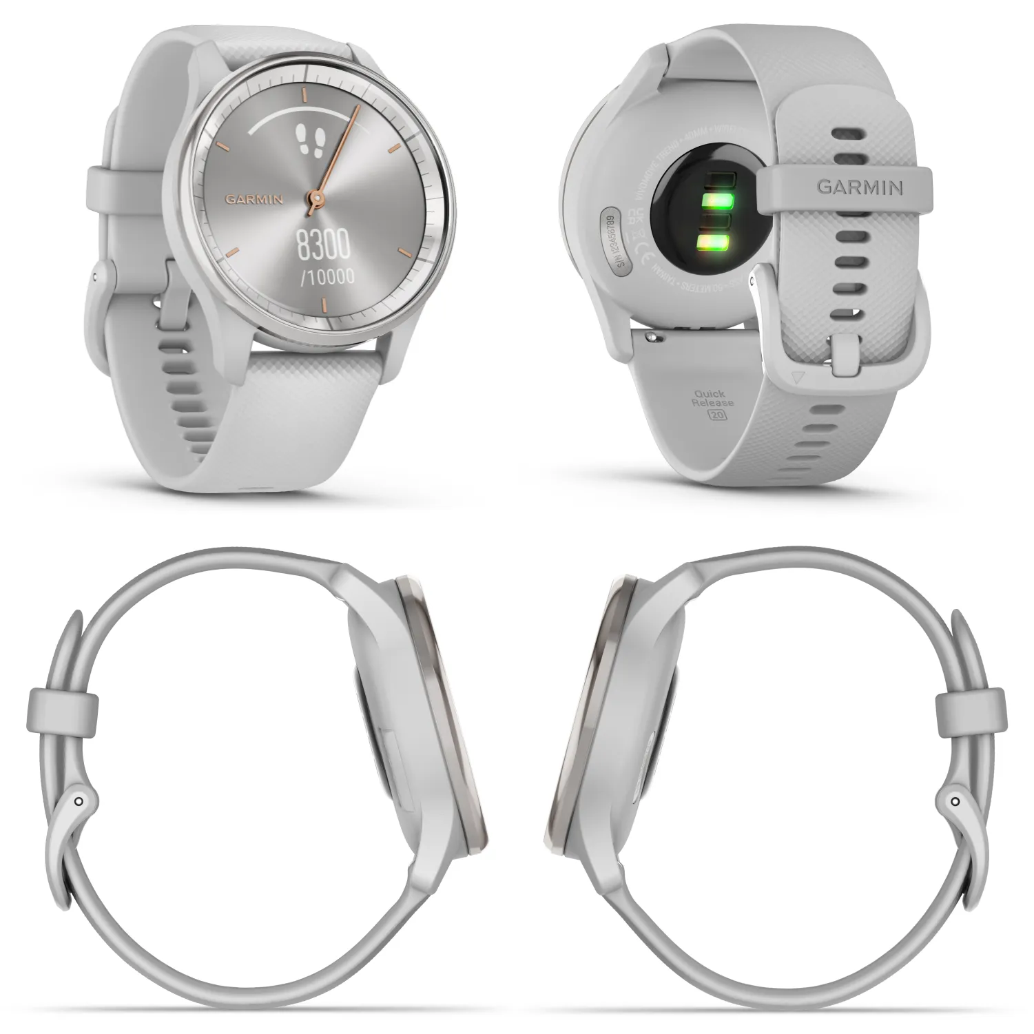 Garmin vivomove Trend 40 mm Hybrid Smartwatch, Hybrid Watch - 2023 Unisex Stylish Analog Fitness Watch with Touchscreen