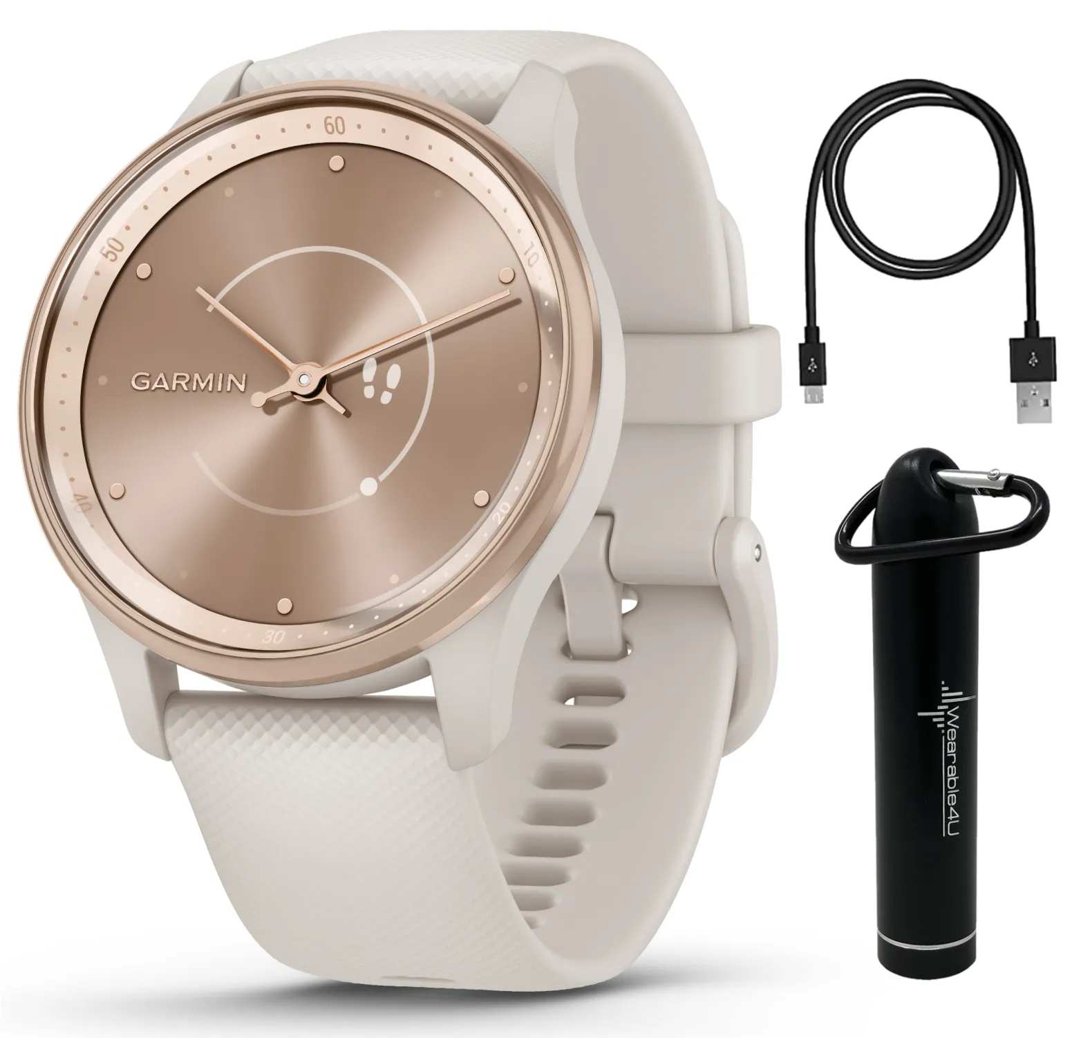 Garmin vivomove Trend 40 mm Hybrid Smartwatch, Hybrid Watch - 2023 Unisex Stylish Analog Fitness Watch with Touchscreen