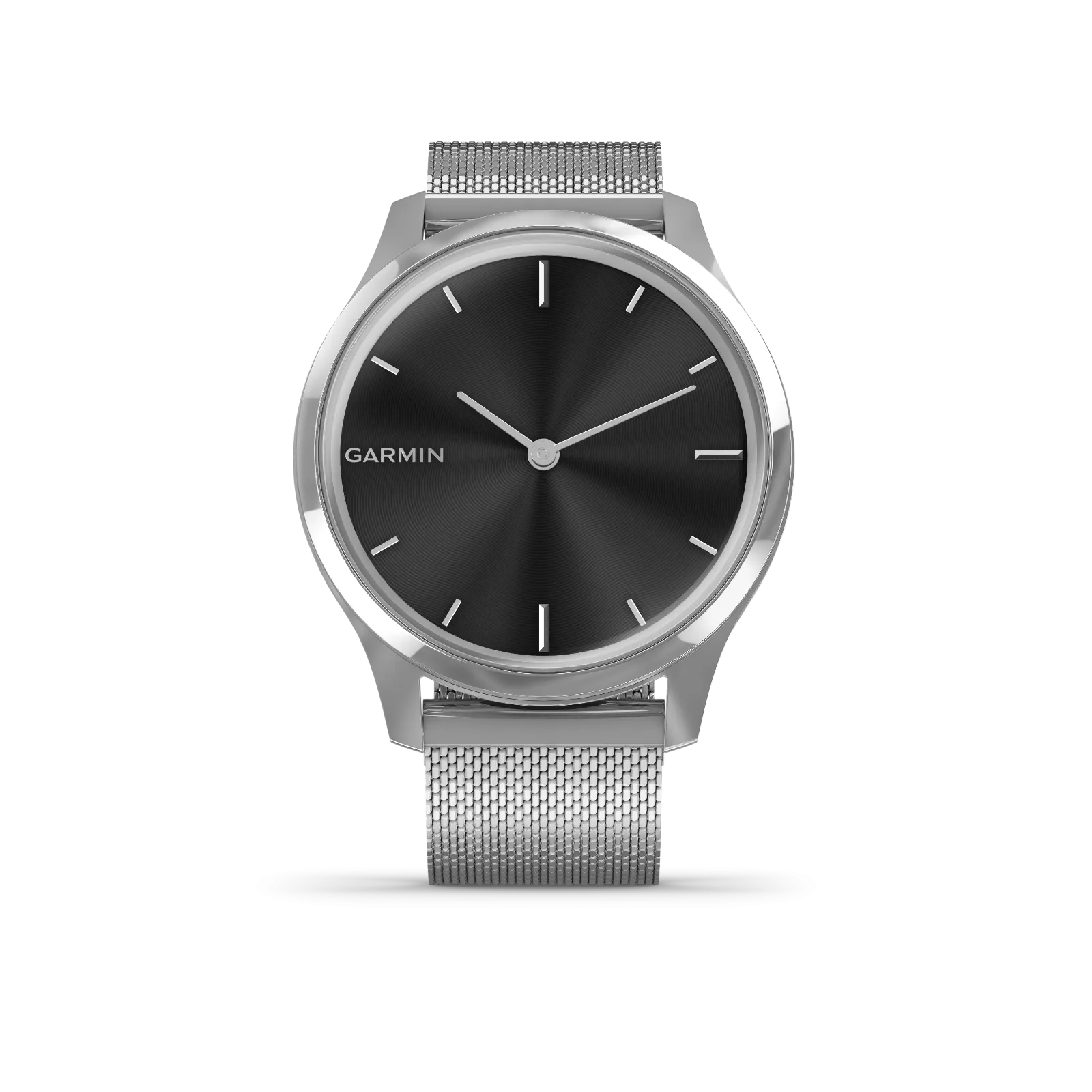 Garmin vívomove® Luxe Silver Stainless Steel Case & Silver Milanese Band 010-02241-03