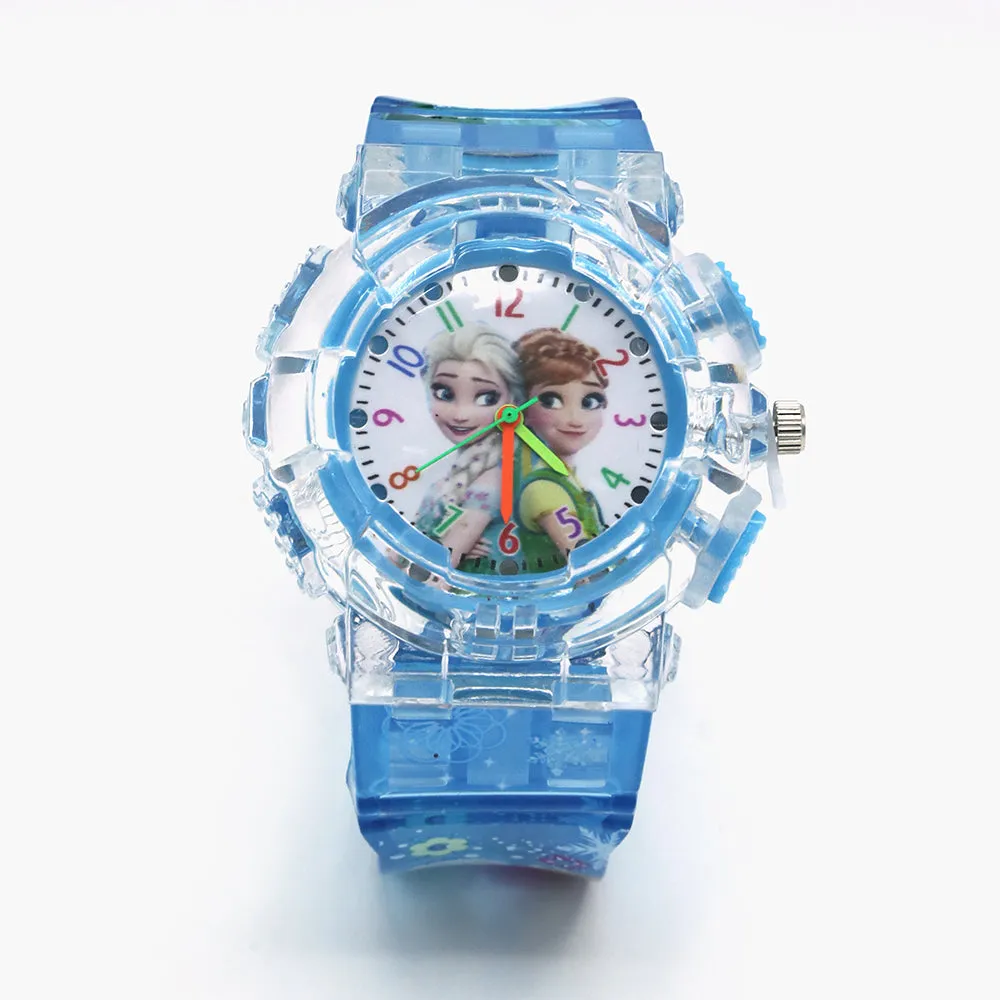Girls Analog Watch Disco Light - Sky Blue