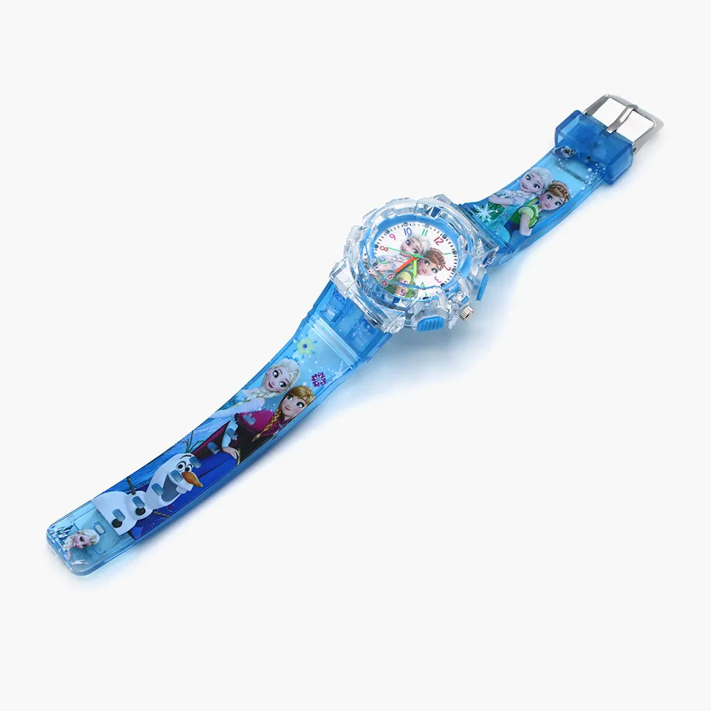 Girls Analog Watch Disco Light - Sky Blue