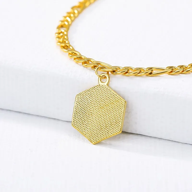 Gleaming Gold Initial Anklet