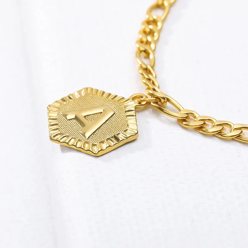 Gleaming Gold Initial Anklet